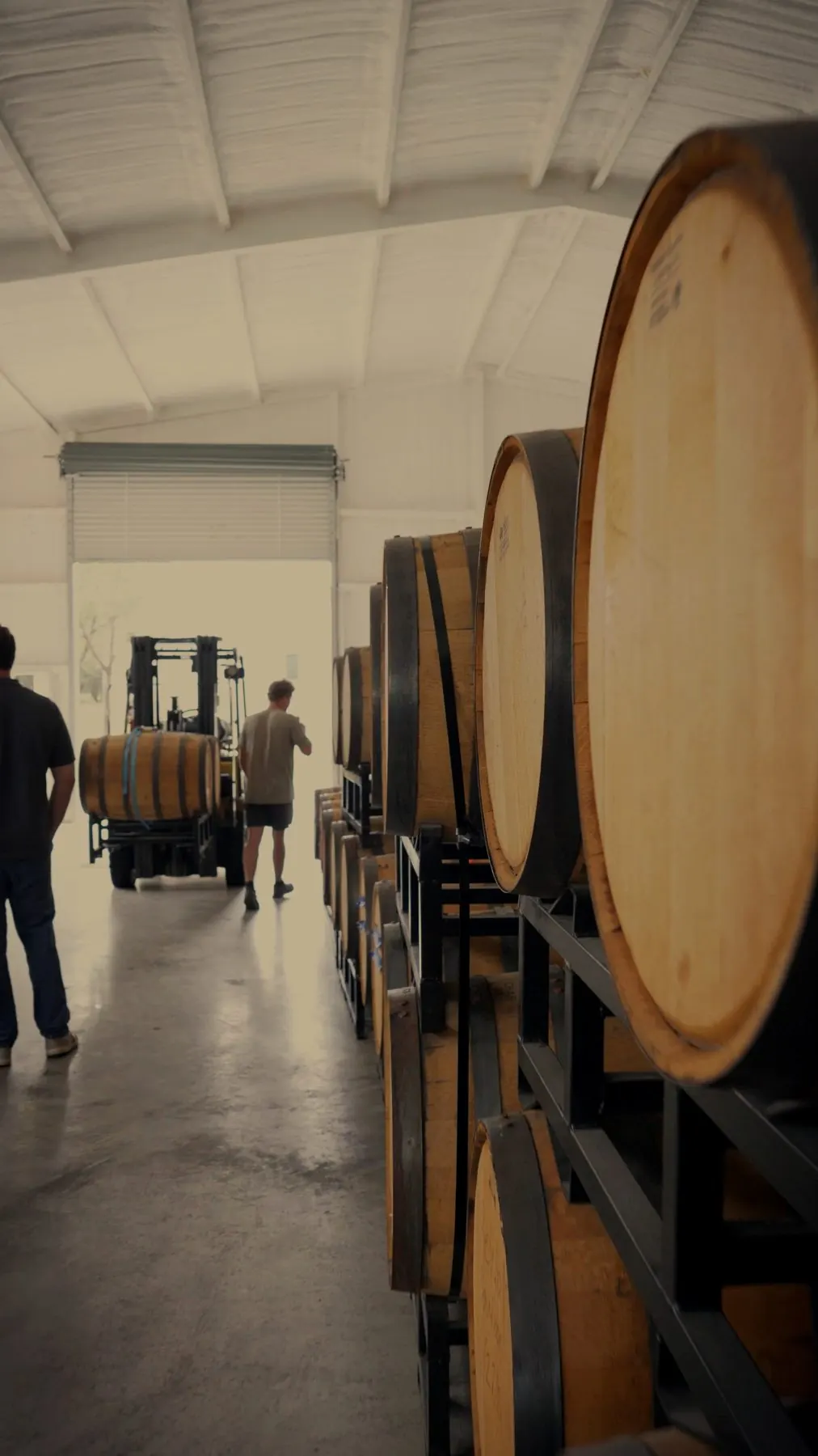 A row of barrels