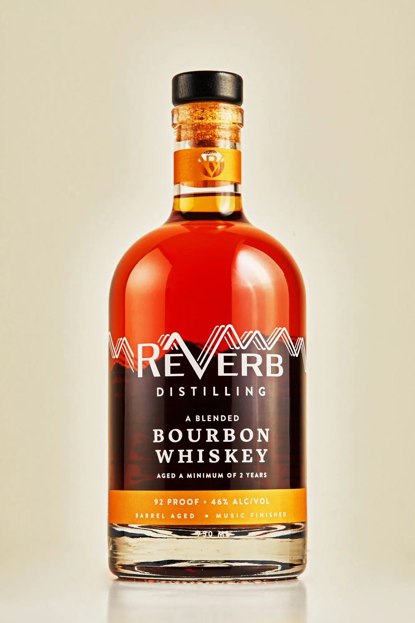 A bottle of ReVerb Bourbon Whiskey