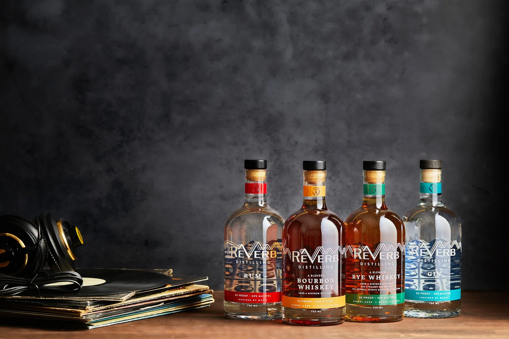 ReVerb Rum, Bourbon, Rye and Gin