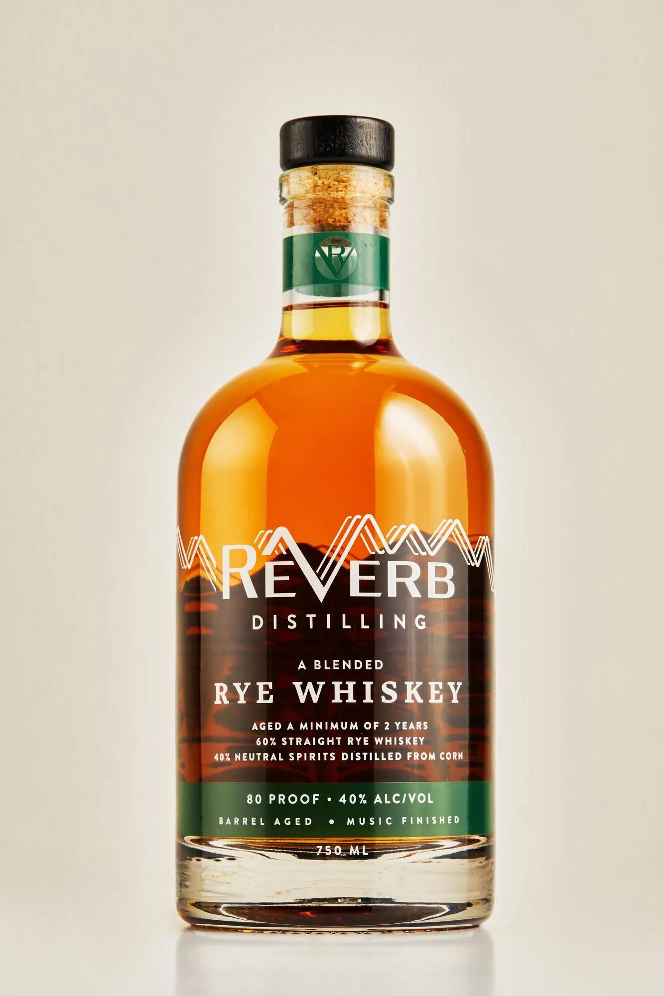 ReVerb Blended Rye Whiskey bottle